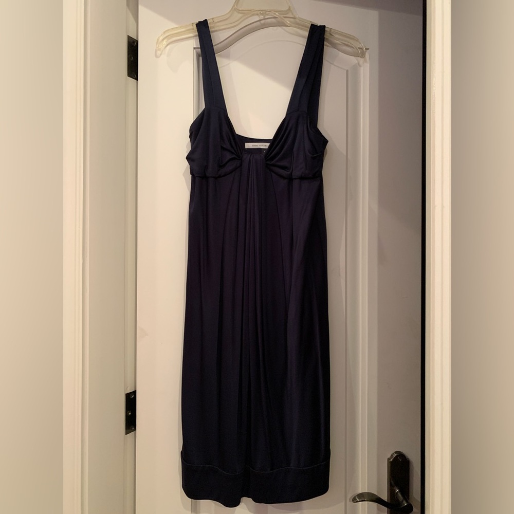 Vintage DVF Diane Von Furstenberg Navy Lear Dress Size 8